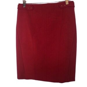 WHBM White House Black Market Women’s Size 8  Red Pencil fitted skirt Exc Cond